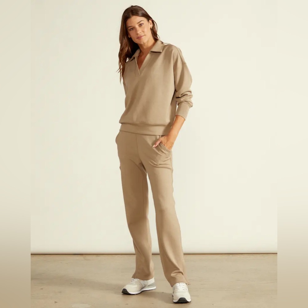 BYLT Opal Split Hem Pant in Driftwood Size Medium NWT